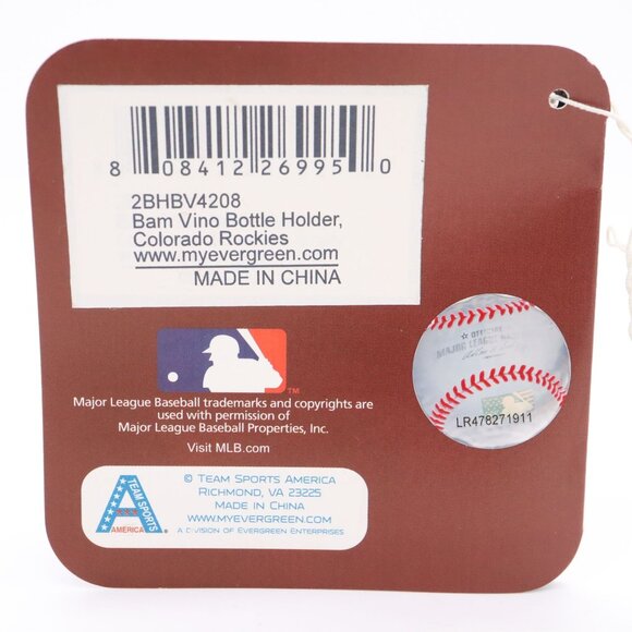 Colorado Rockies Bam Vino Wine Bottle Holder MLB Baseball Sculpture Figure - Picture 8 of 9